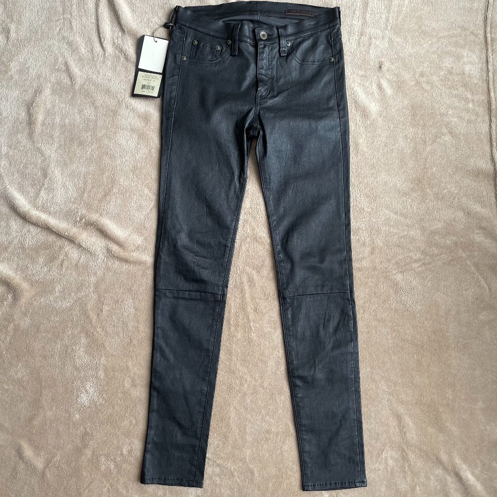 Rag & Bone Black Leather Pants size US 26 (label says 28)